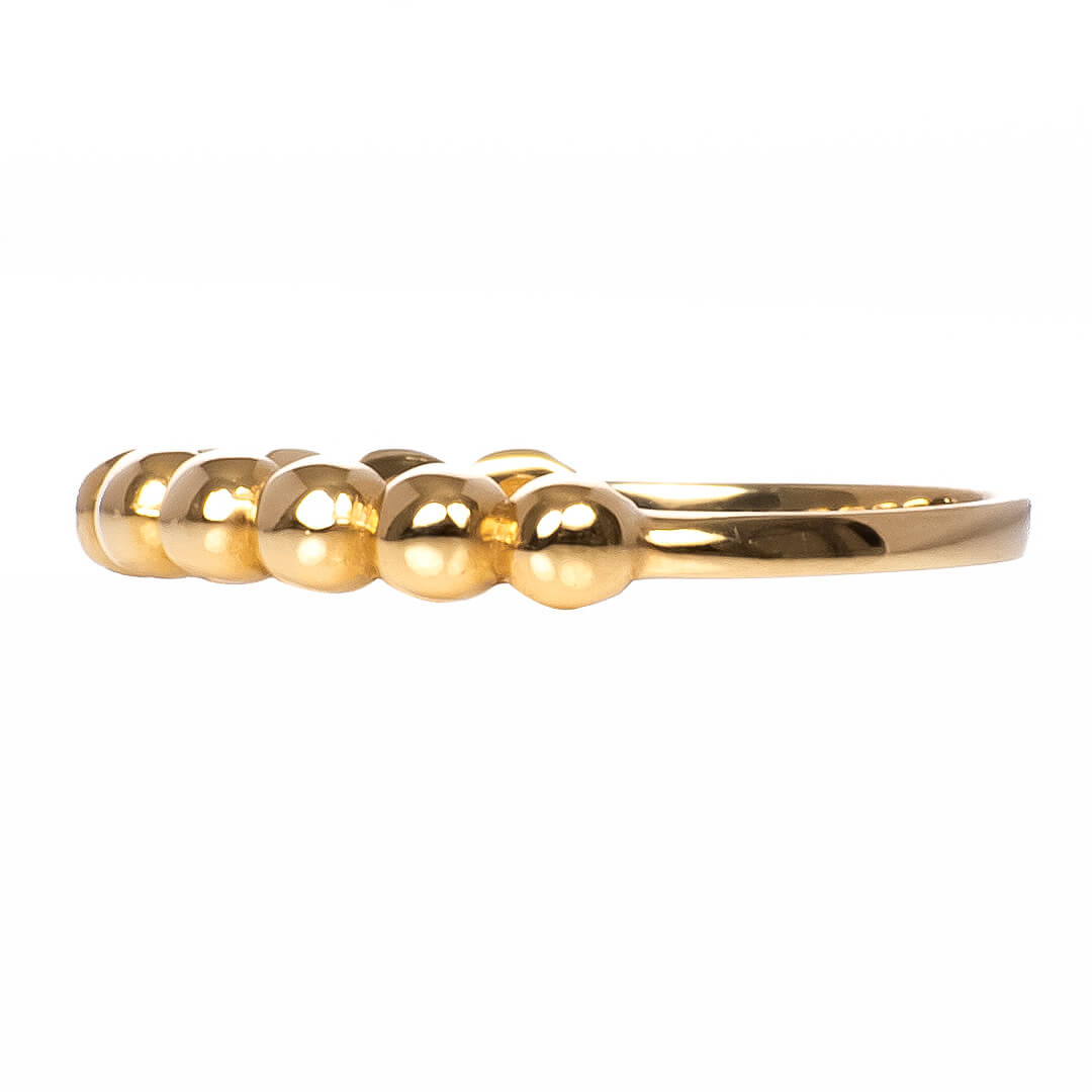 Anillo Chunky de Bolitas Lisas