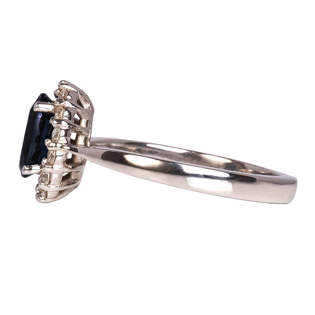 Anillo Diana con Zafiro Natural Azul 1.69qts 8x6mm
