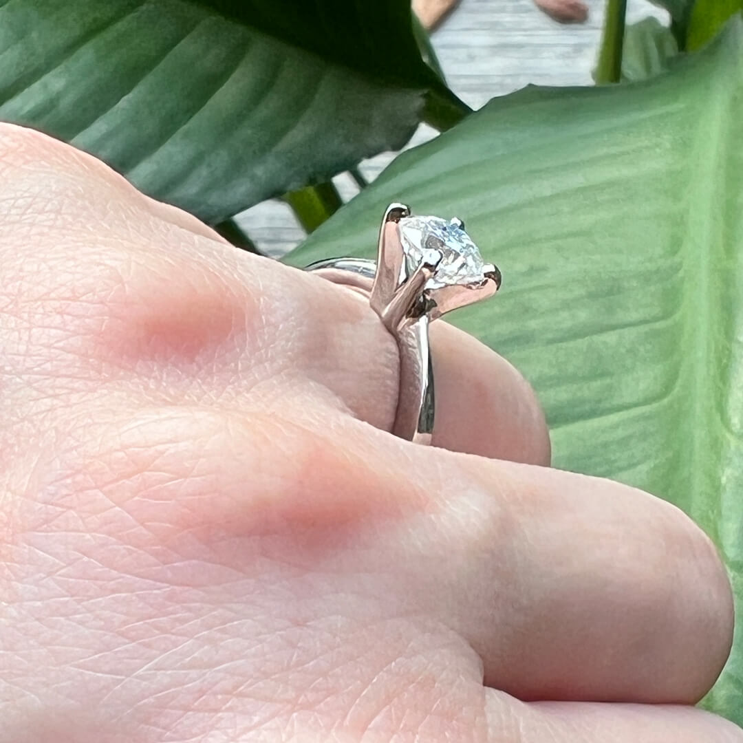 Anillo Moissanita Corte Cushion 1.00qt 6mm