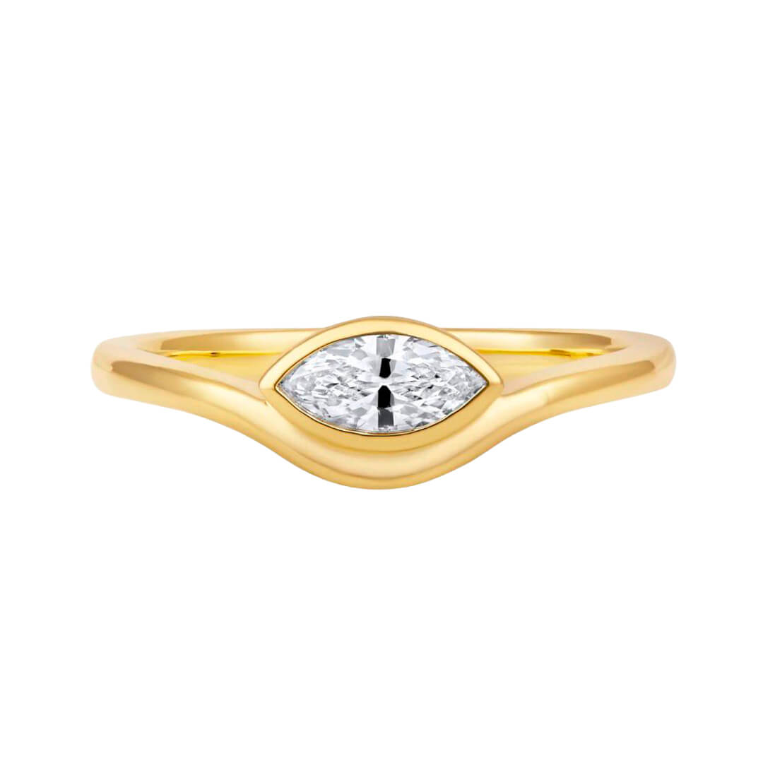 Anillo con Diamante Natural 0.21qts (Pinky Ring)