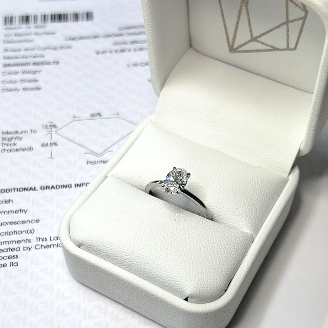 Anillo de Compromiso Corte Oval 1.10qts