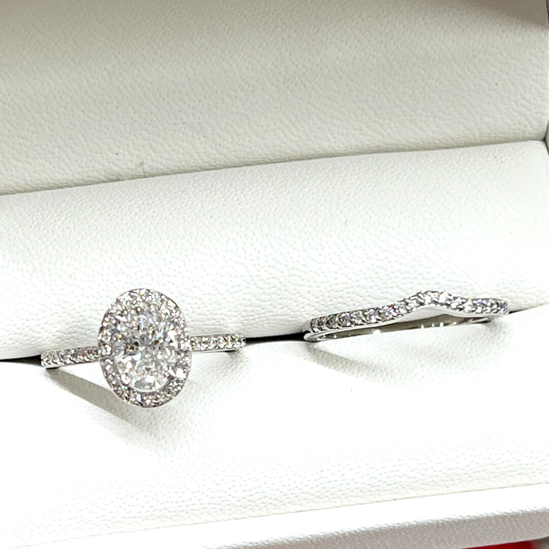 Anillo de Compromiso Labgrown Corte Oval 1.39qts