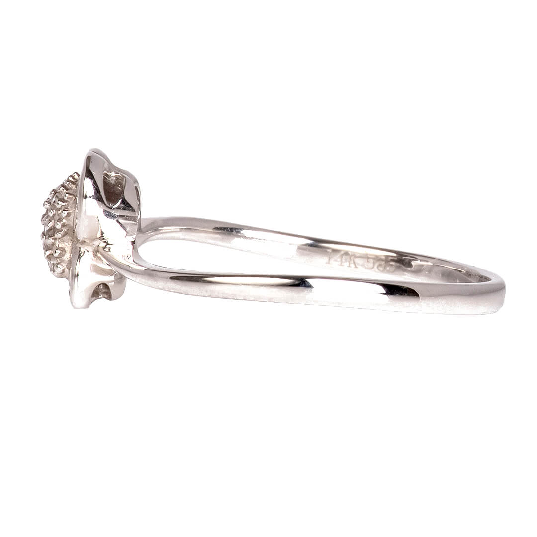 Anillo en forma de Mariposa con Diamantes Naturales 0.03qts