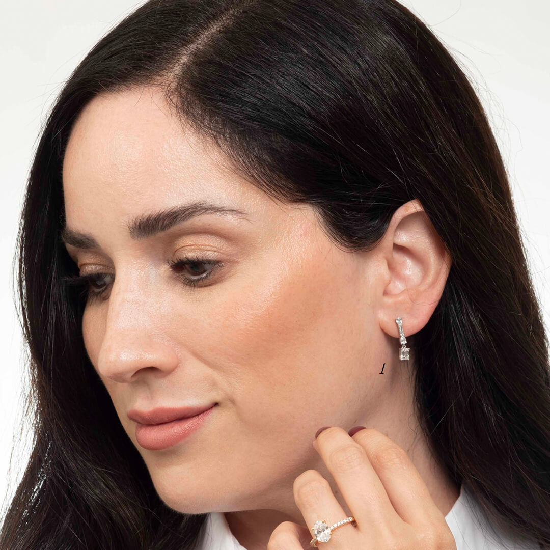 Aretes con Diamantes Labgrown 1.25qts