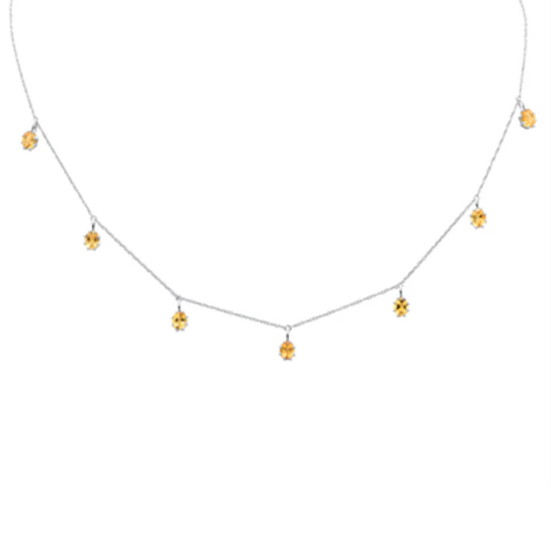Cadena con Dijes de Citrina Natural 2.22qts