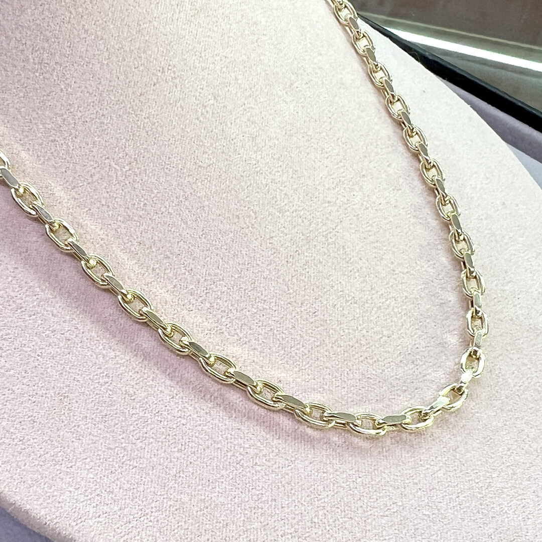 Cadena con Tejido Ancla Oval 4mm