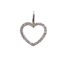 Dije de Corazón con Diamantes Naturales 0.22qts