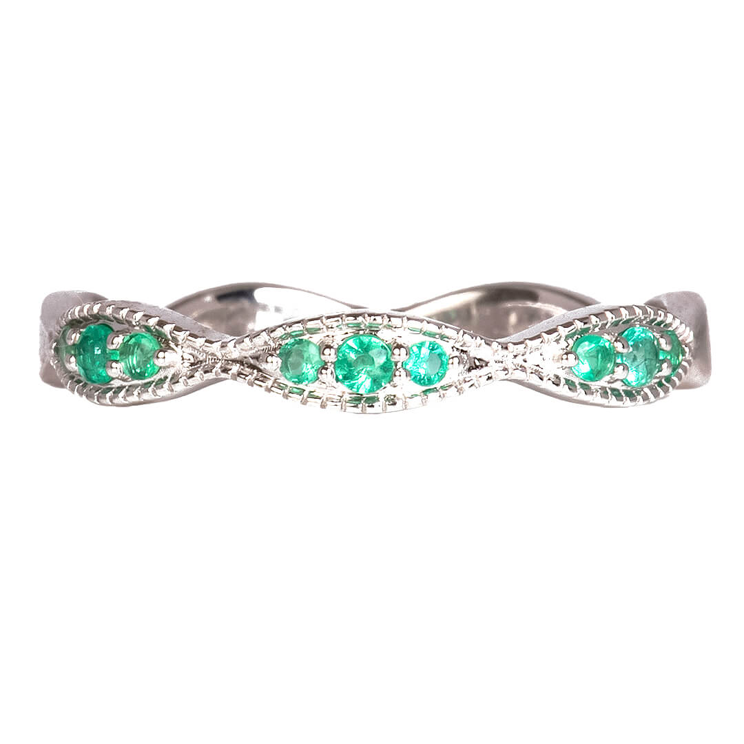 Churumbela con Esmeraldas Naturales 14k