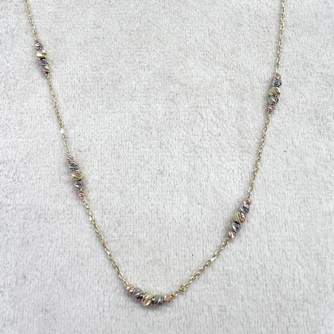 Collar con Bolitas 14k