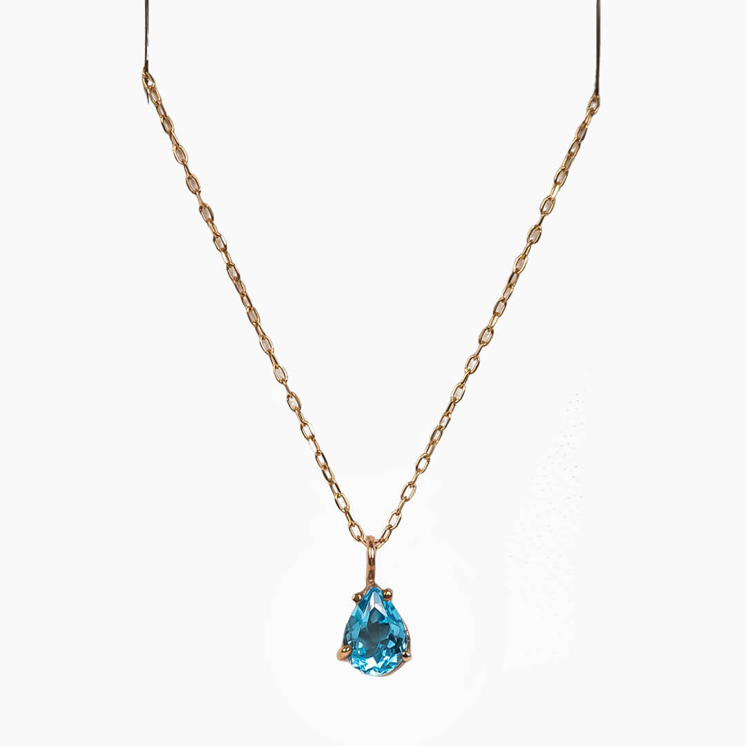 Collar con Dije de Topacio Corte Pera