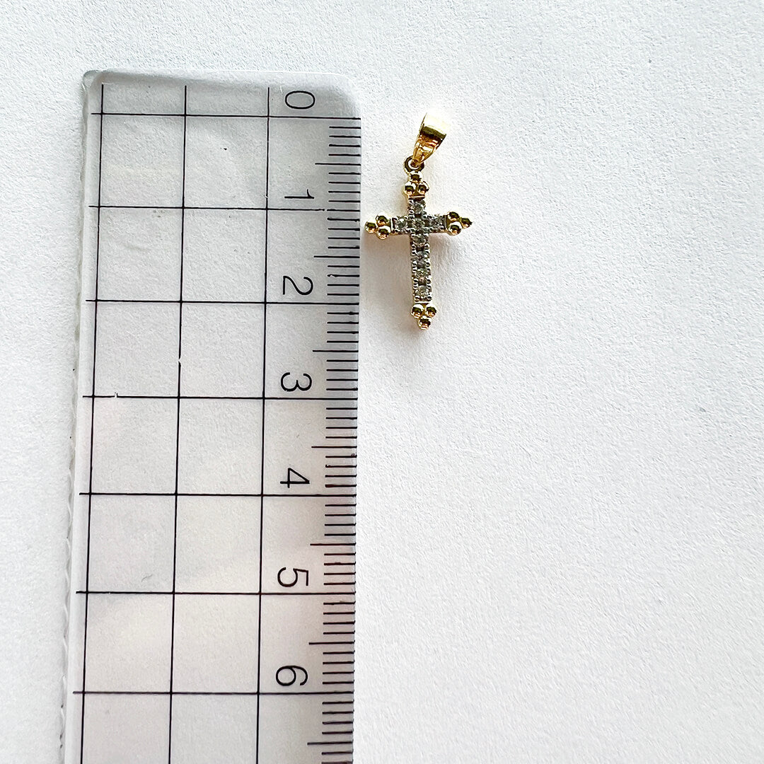 Cruz con Circonias 14k