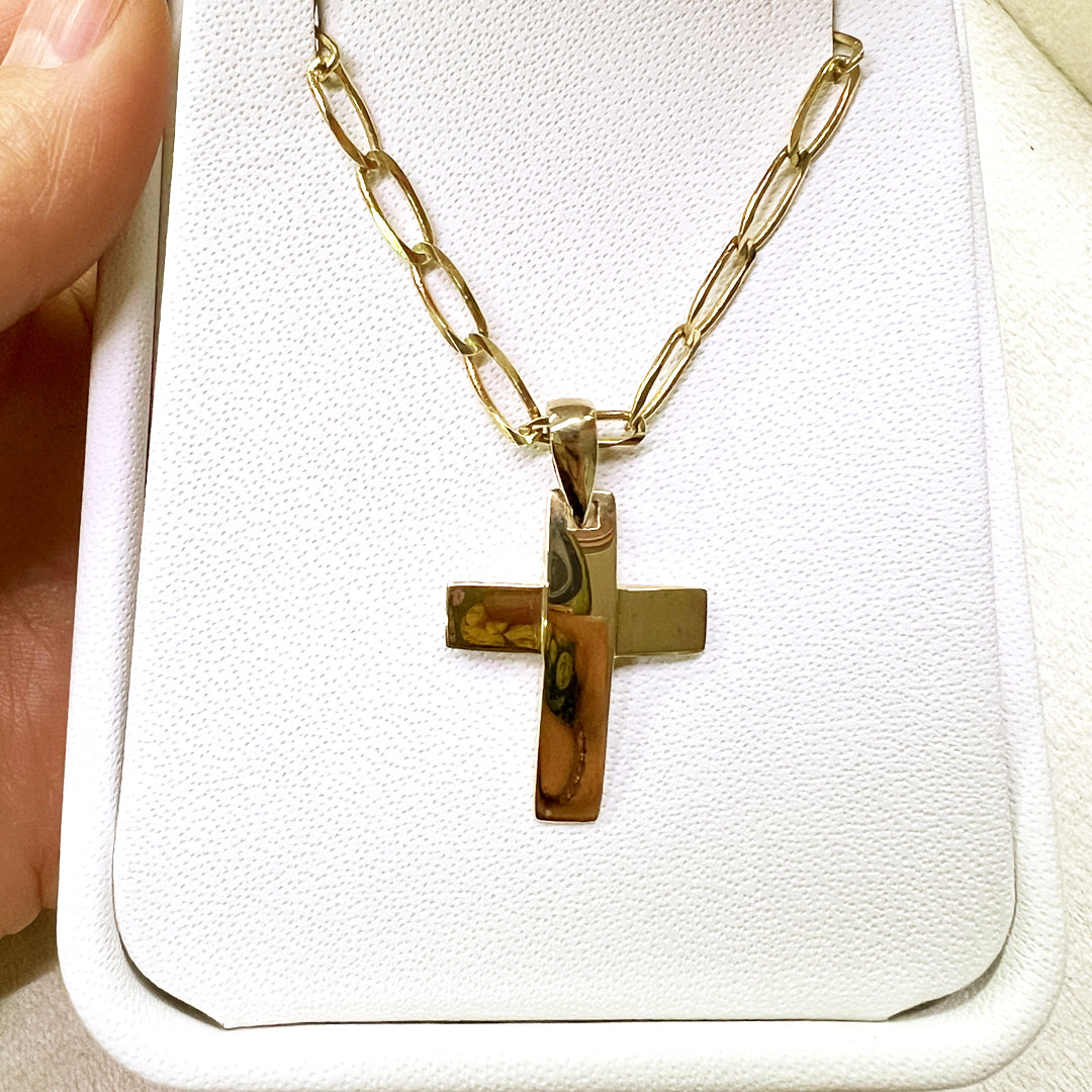 Cruz Lisa con Diseño 14k