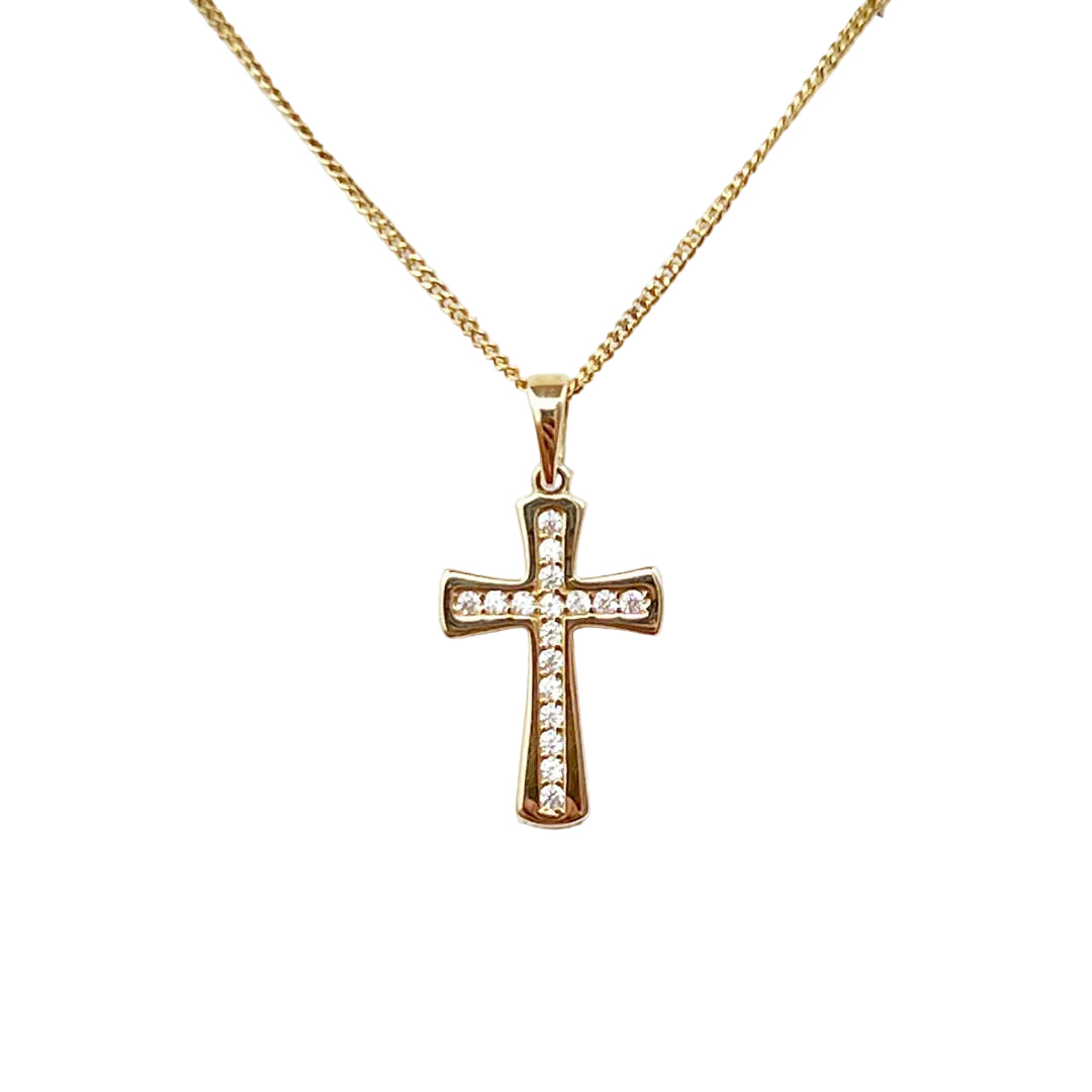 Cruz con Circonias 14k