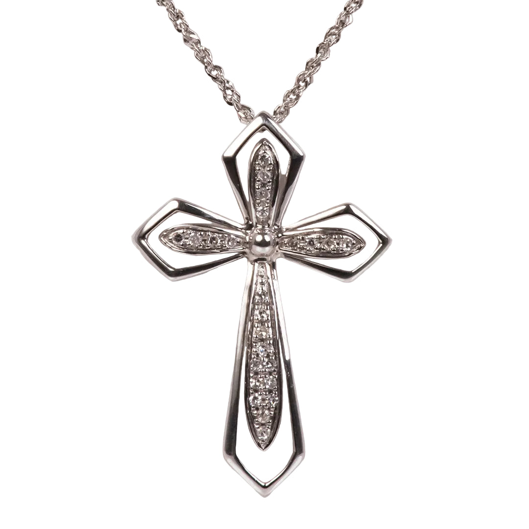 Cruz con Diamantes Naturales 0.08qts
