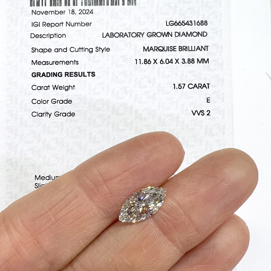 Diamante de Laboratorio Corte Marquise 1.57qts