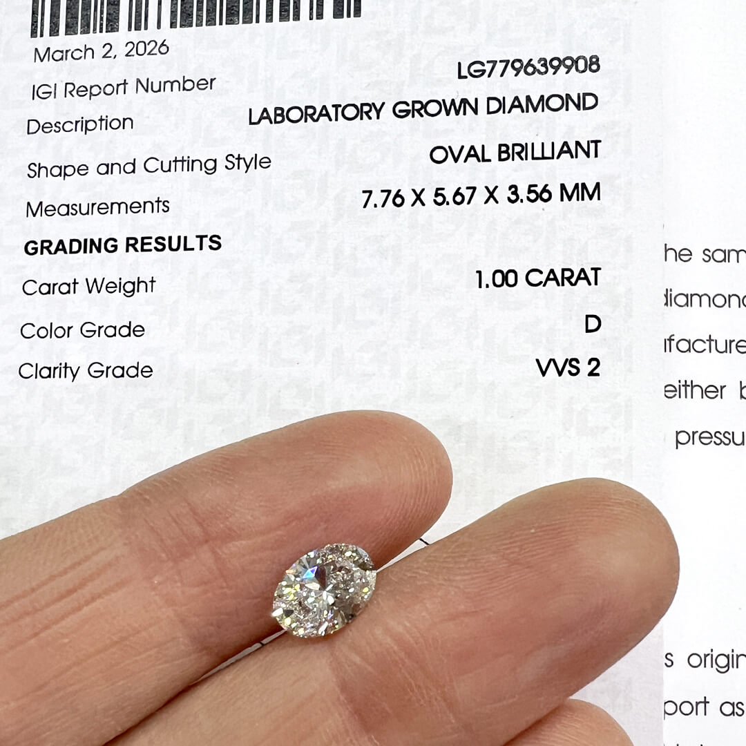 Diamante de Laboratorio Corte Oval 1.00qts
