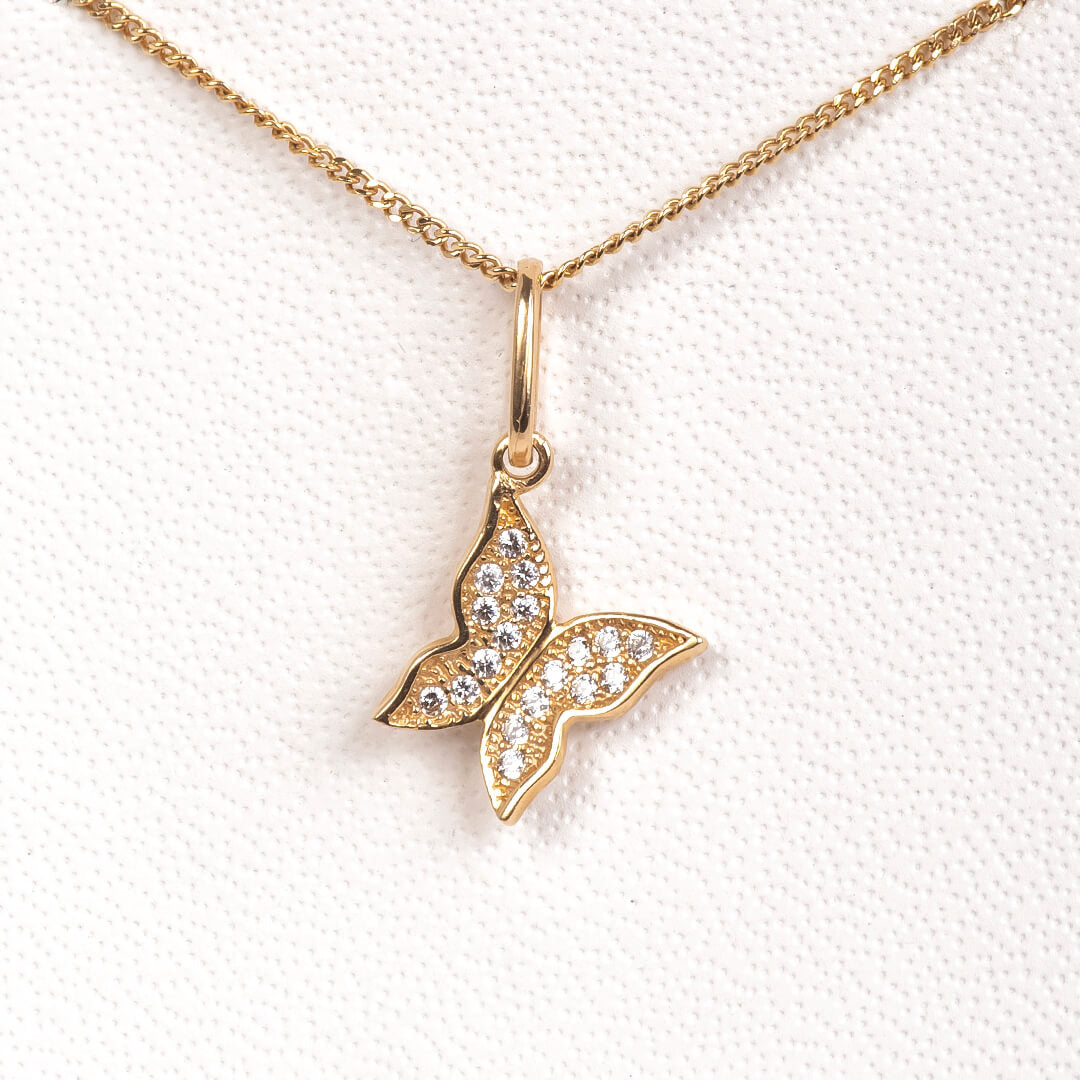 Dije Mariposa con Circonias 11mm