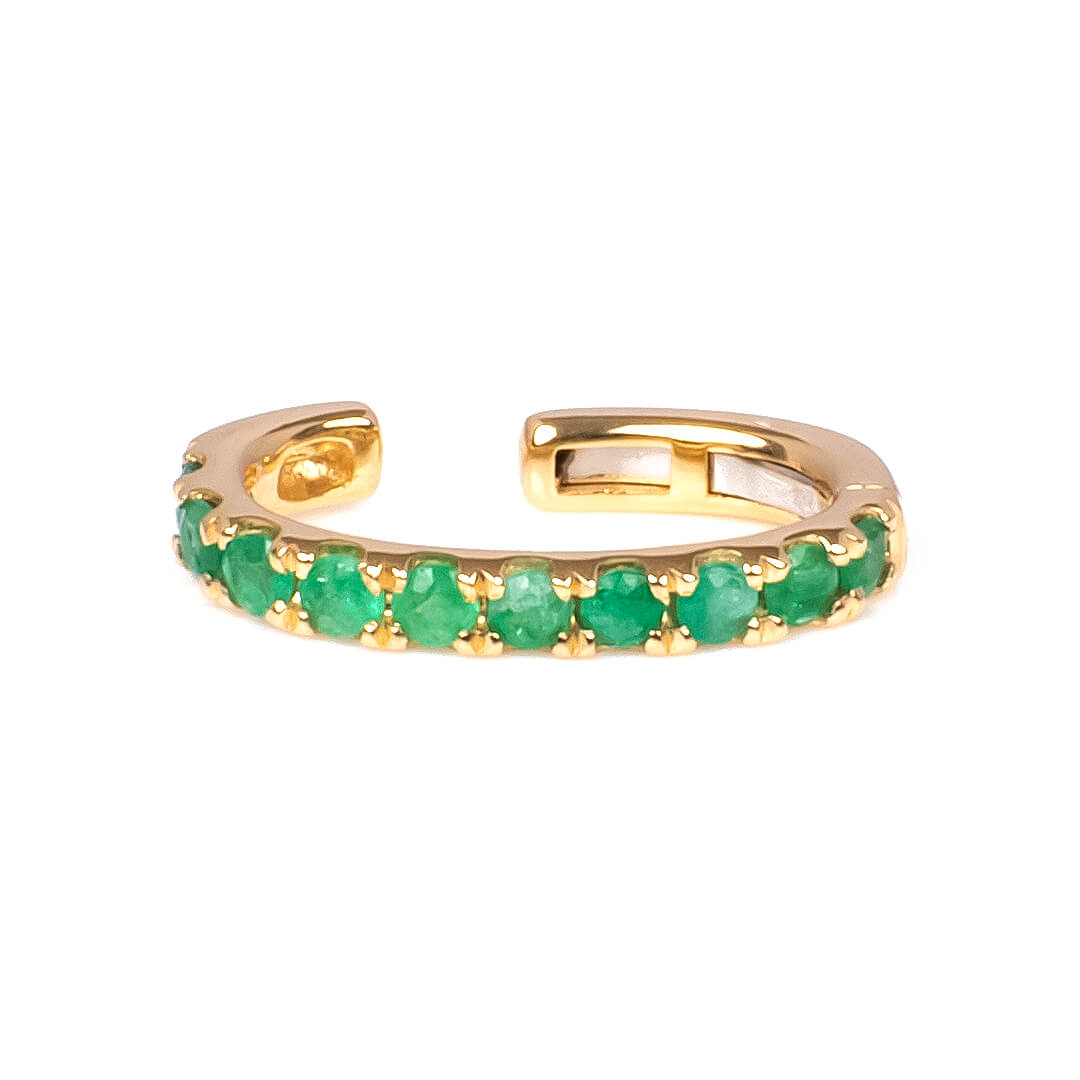Earcuff con Esmeraldas Naturales