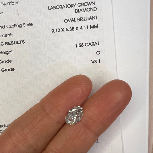 Diamante de Laboratorio Corte Oval 1.56qts