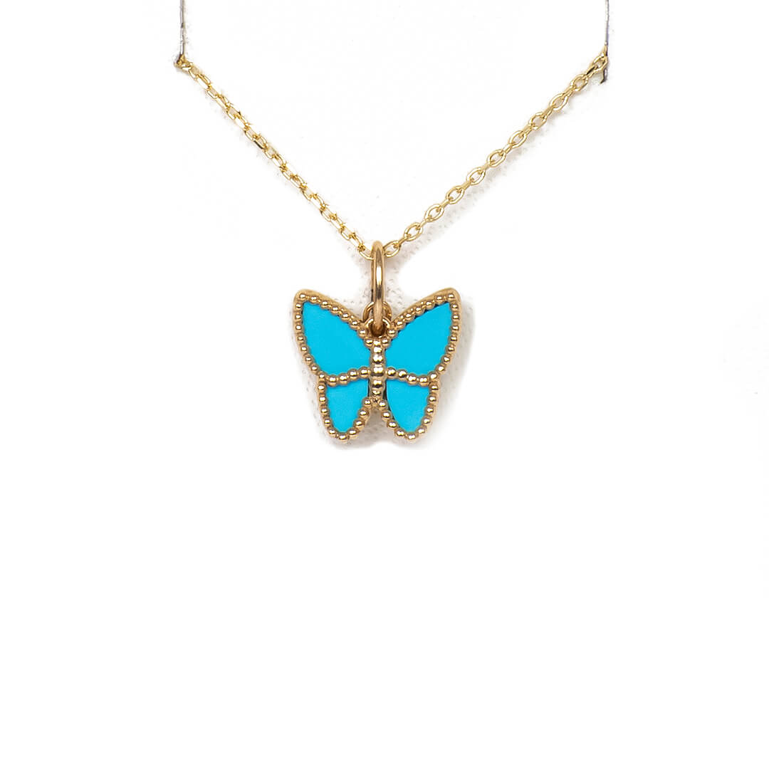 Dije de Mariposa con Turquesa