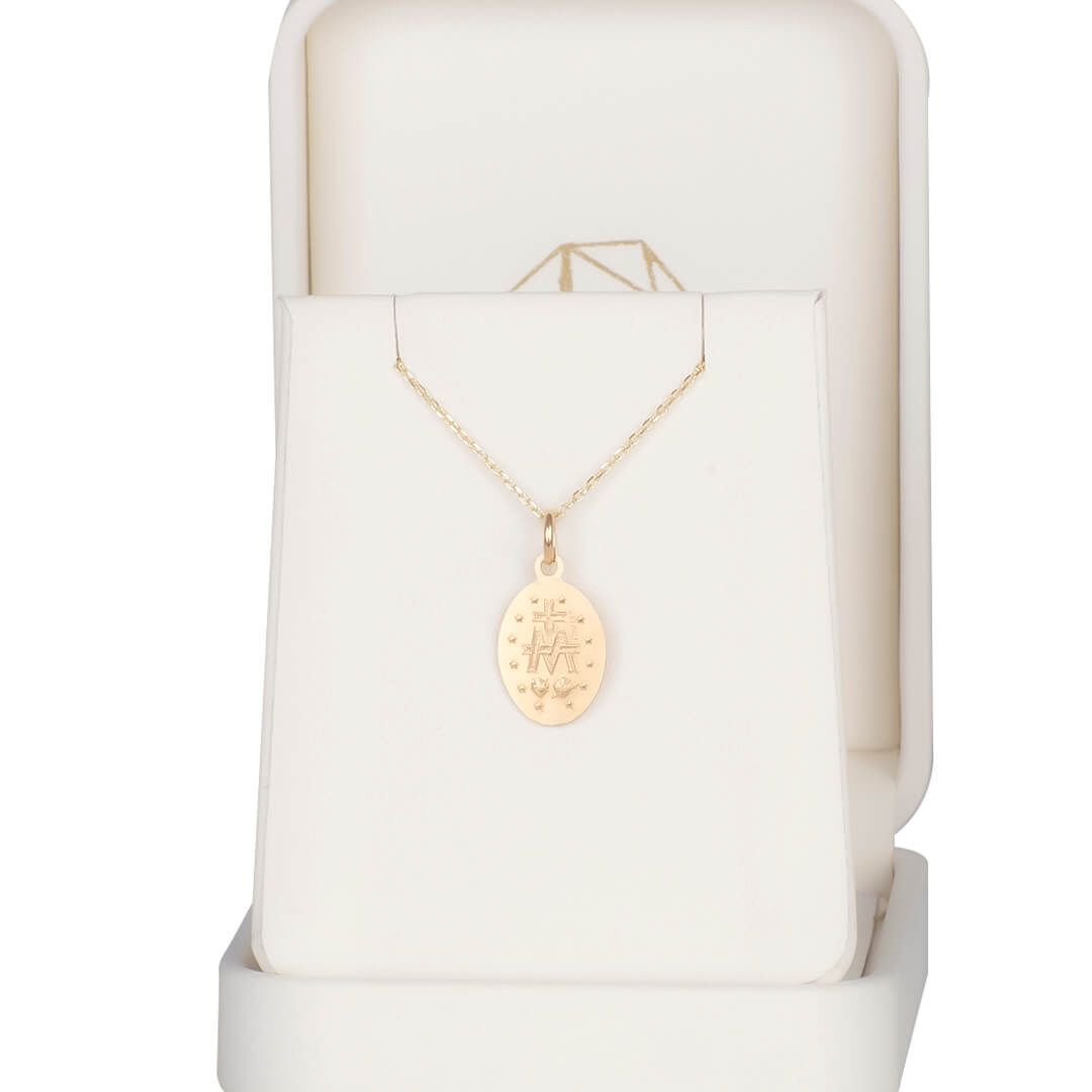 Medalla Ovalada Milagrosa Reversible (1.5cm)