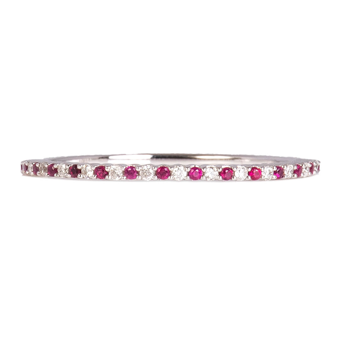 Mini Churumbela con Rubies 0.09qs y Diamantes Naturales 0.06qts