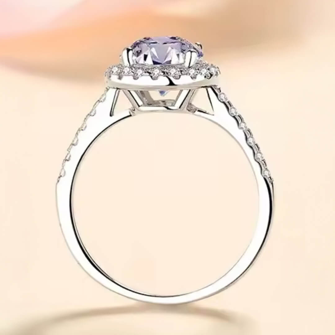 Solitario Plata con Moissanita Oval 2.00qts 9x7cm