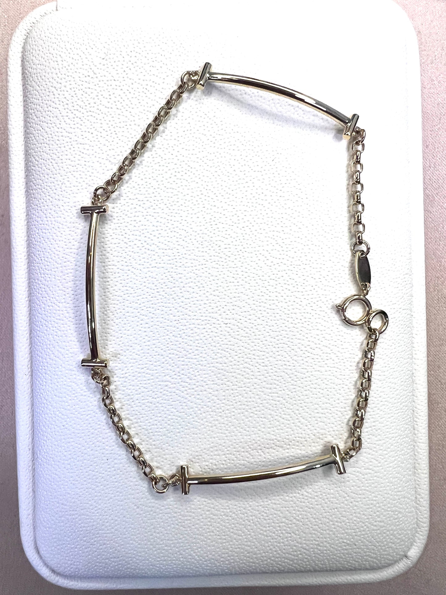 Pulsera con 3 Barritas y Cadena