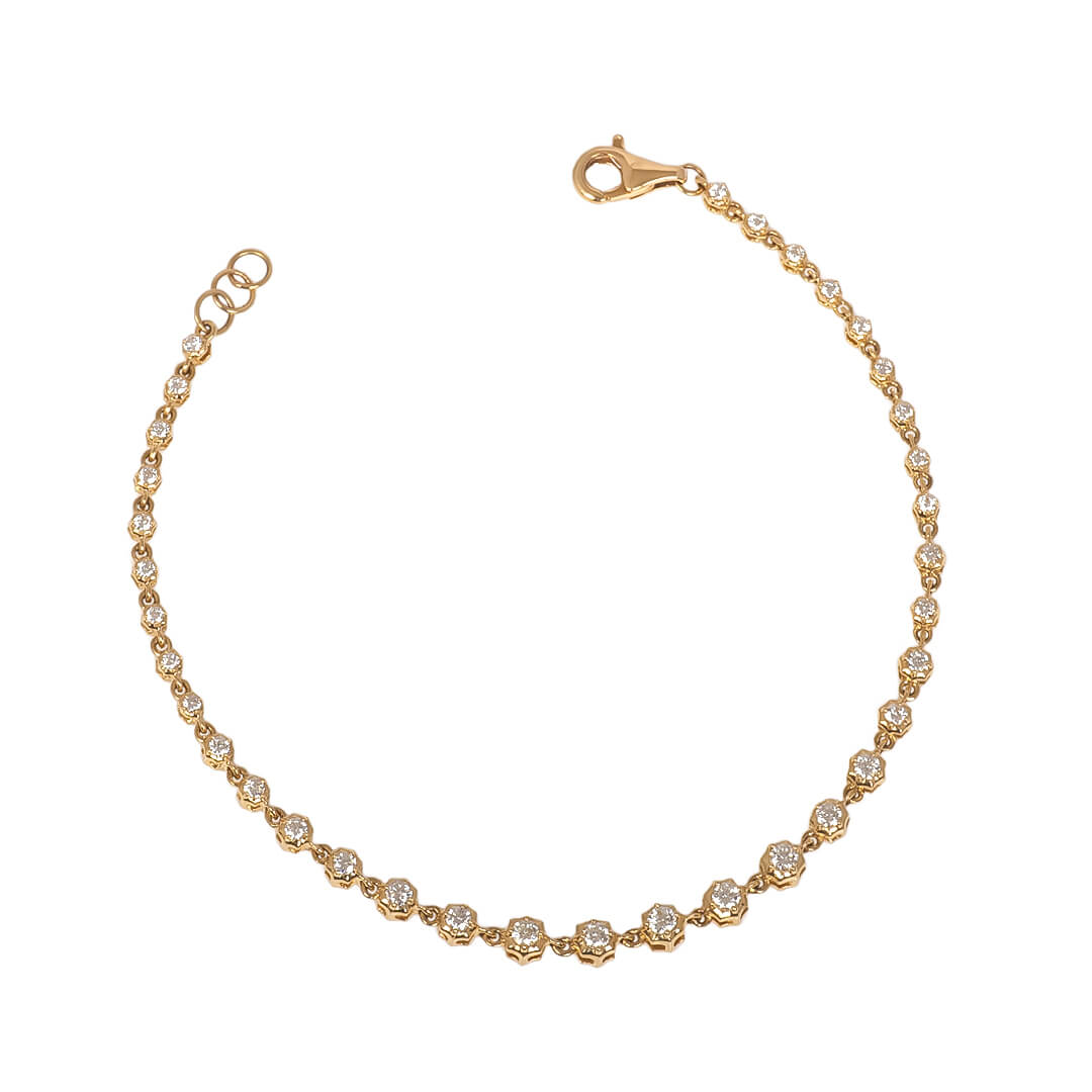 Pulsera con Diamantes Naturales 0.85qts