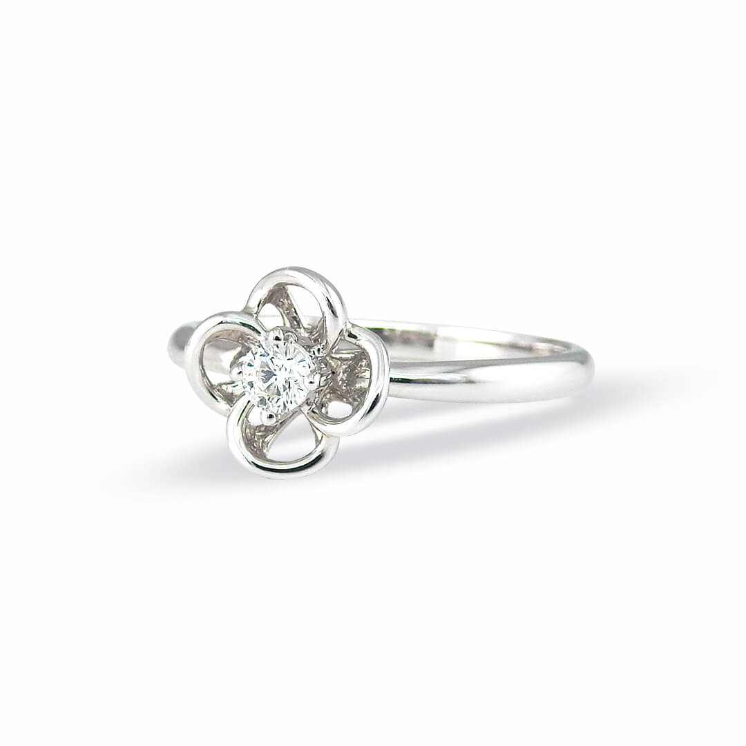 Anillo de Compromiso Floral Diamond 0.12qts