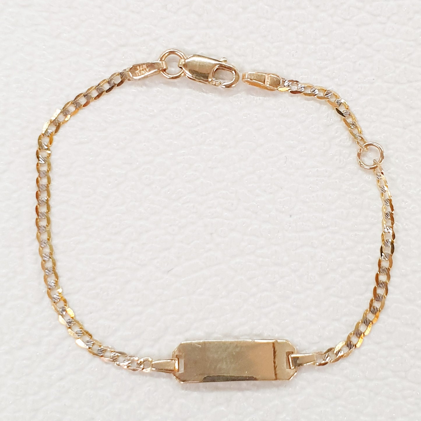 Esclava mini barbada con placa