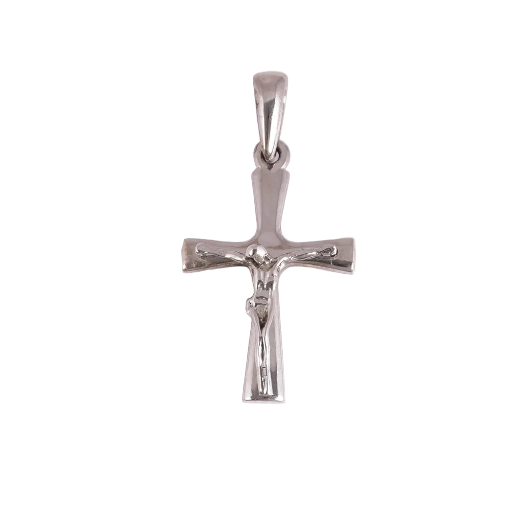 Cruz con Cristo Oro Blanco