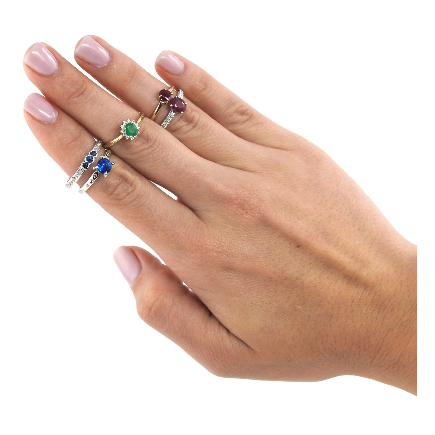 Anillo con Rubí y Diamantes