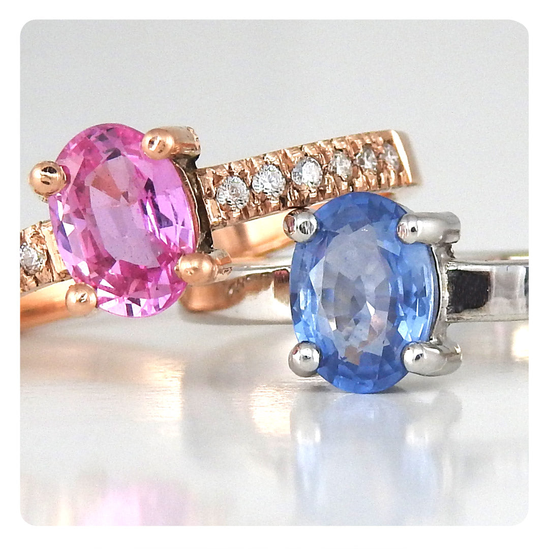Single stone Pink Saphire Ring