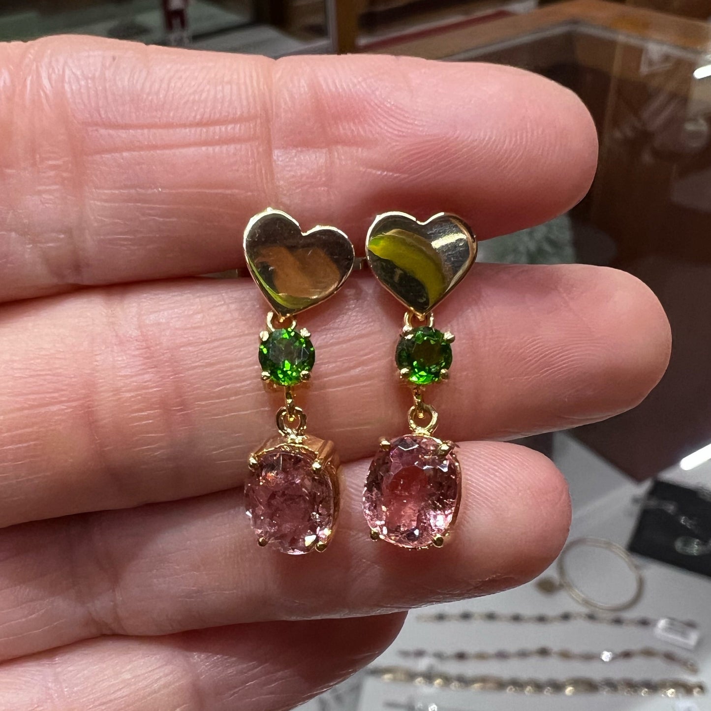 Aretes "I Love Gems" con Turmalinas