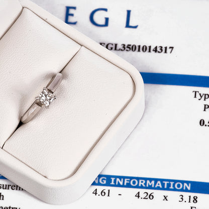 Solitario Princess Cut 0.52qts