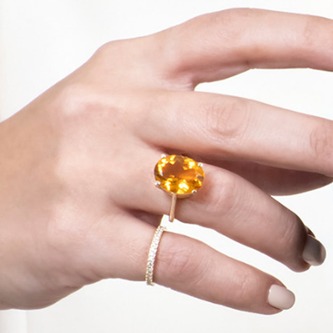 Anillo Citrina Oval 8.37qts