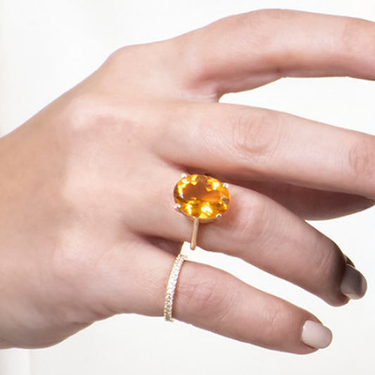 Anillo Citrina Oval 8.37qts