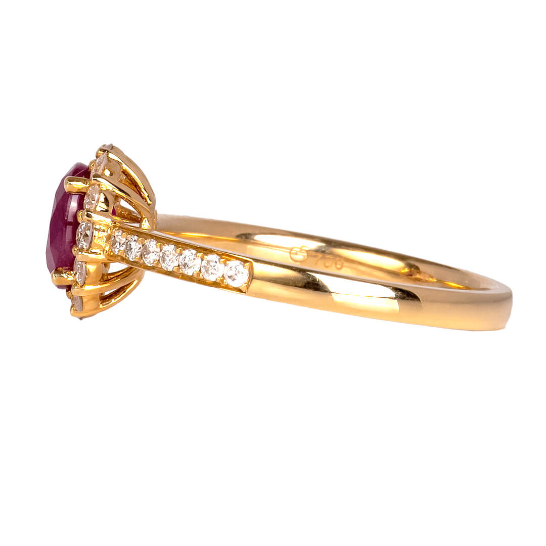 Anillo Diana con Rubí 1.10qts y Diamantes Naturales 0.34qts