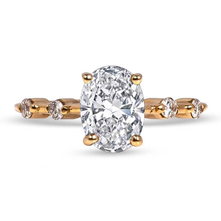 Anillo Ginny con Moissanita 1.5qts 8x6mm