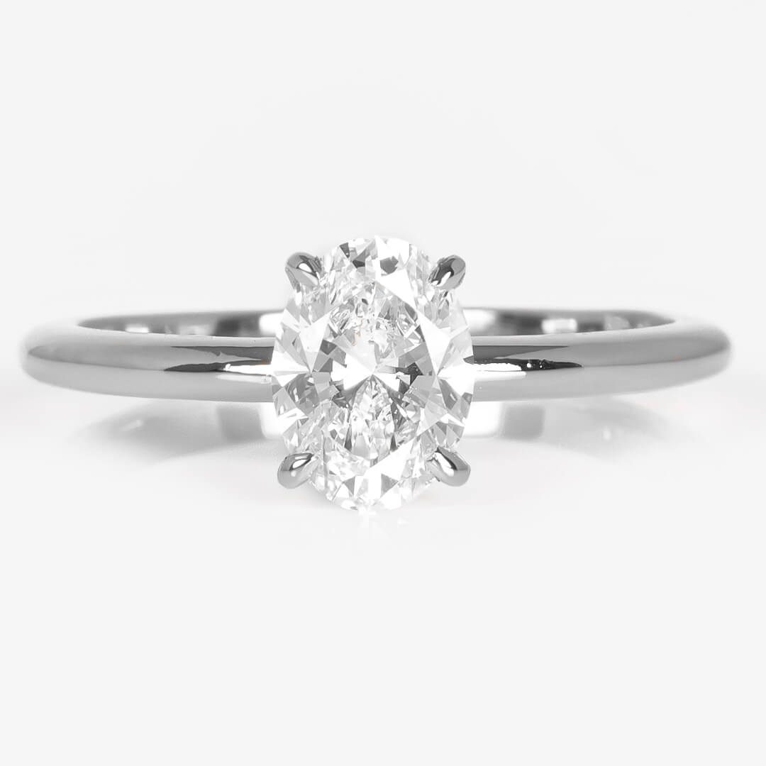 Anillo Grace con Moissanita Oval 1.50qts 8x6mm