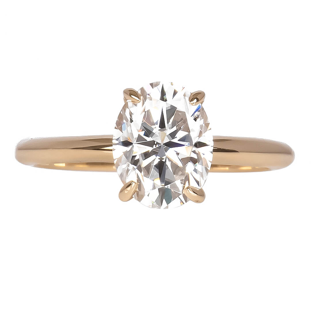 Anillo Grace con Moissanita Oval 9x7mm