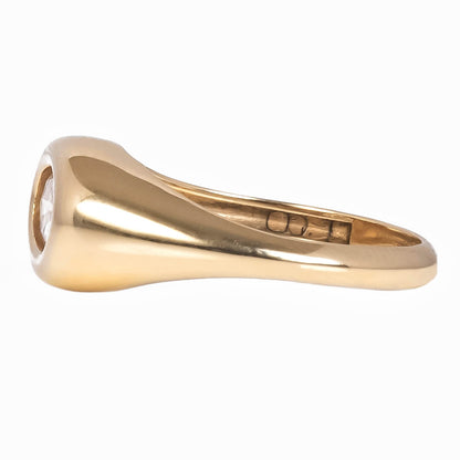 Anillo Moissanita Corte Oval 1qt (Pinky Ring)