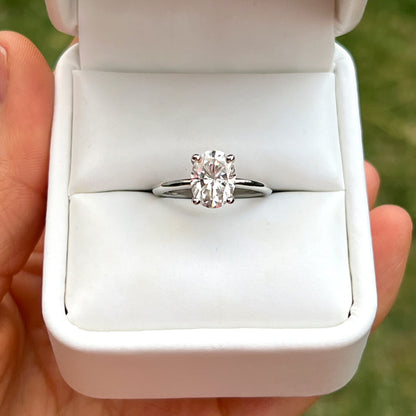 Solitario Bella con Moissanita Oval 2.00qts 9x7mm