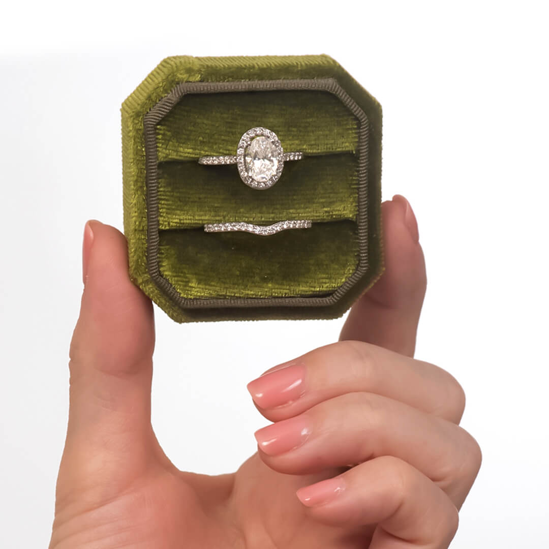 Anillo de Compromiso Labgrown Corte Oval 1.39qts