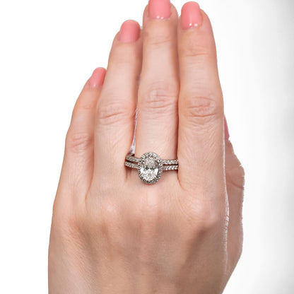 Anillo de Compromiso Labgrown Corte Oval 1.39qts