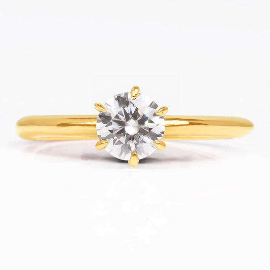 Anillo de Compromiso con Diamantes Laboratorio Corte Redondo 0.84qts