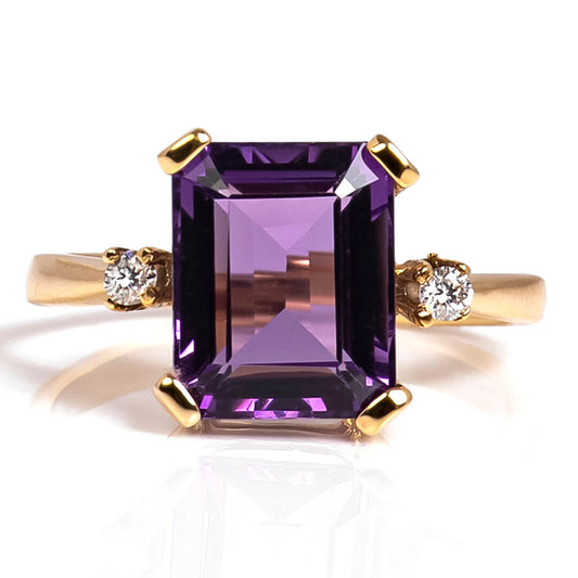 Anillo con Amatista 14k