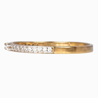 Anillo con Circonia Central y Laterales 10k