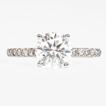 Anillo con Moissanita Corte Redondo 2.00qts y Laterales